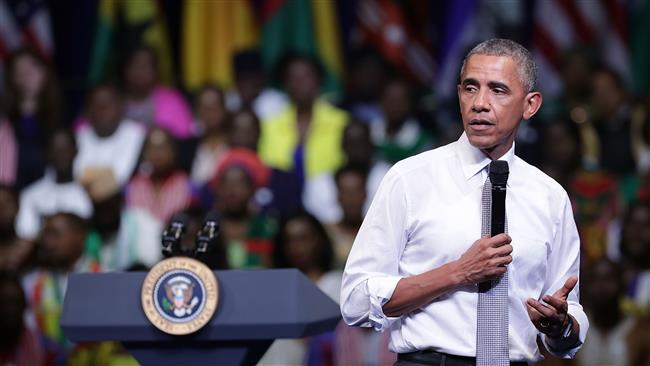 US President Barack Obama addresses the Presidential Summit of the Mandela Washington Fellowship for Young African Leaders at the Omni Shoreham Hotel August 3, 2016 in Washington, DC. (AFP photo)
